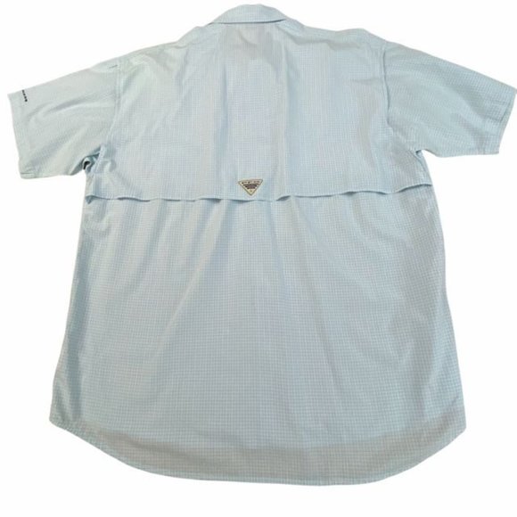 Columbia PFG Men's Sky Blue 100%Cotton Collared Button Down Casual Shirt Size XL - Picture 12 of 12